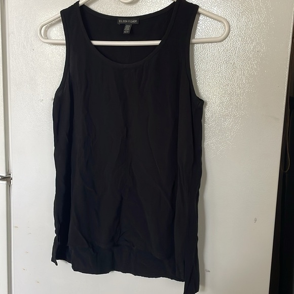 Eileen Fisher XS Classic Black Tank Top - Picture 1 of 6